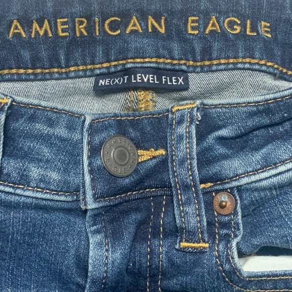 Women's American Eagle Next Level Flex Skinny Denim Jeans‎ Medium Wash 28x30 - Picture 4 of 10